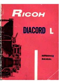Ricoh Diacord L manual. Camera Instructions.